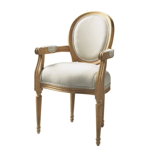 Sofas und sessel Sessel | Cabriolet-Sessel aus Baumwolle, ecru - PH88190