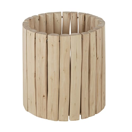 Déco Jarres et cache-pots | Cache-pot en bois d'eucalyptus beige H41 - FH48603