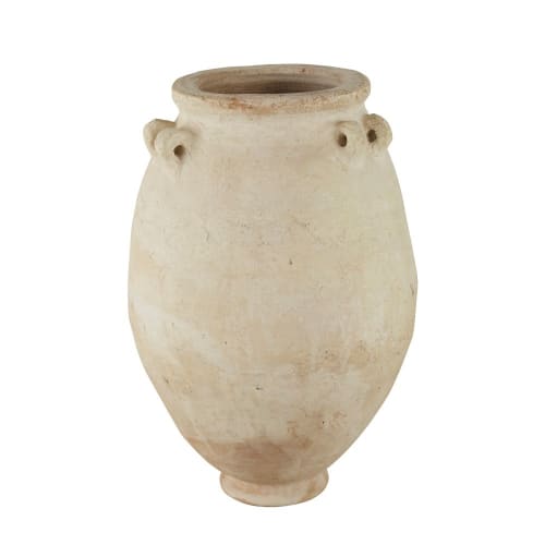 Déco Jarres et cache-pots | Cache-pot jarre en terre cuite beige H93 - KM16075
