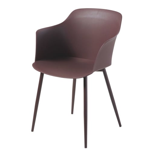 Cadeira De Metal Cor Bordeaux Will Maisons Du Monde