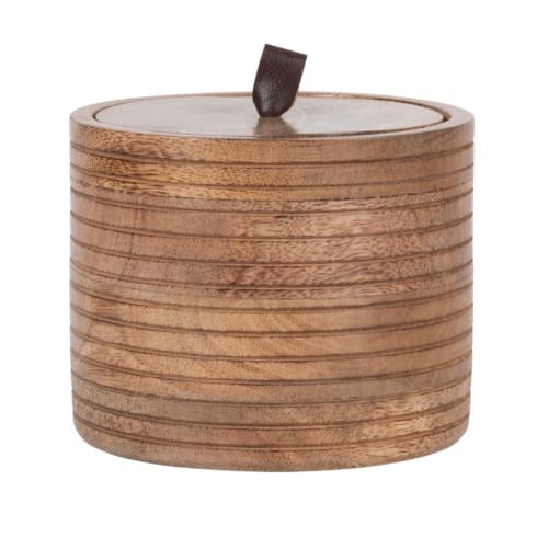 Caixa de madeira de mangueira castanha