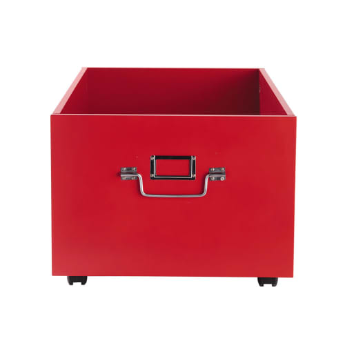 Cajón con ruedas de madera rojo An. 60 cm Tonic Maisons du Monde