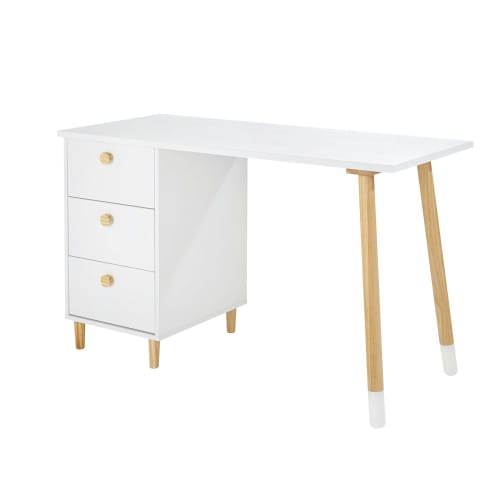 Ortografía Puno ángel Cajón para escritorio modular de 3 cajones blanco Mika | Maisons du Monde