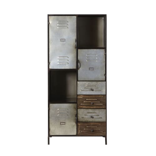 Cajonera industrial de metal con 4 cajones y 3 puertas Iron Maisons