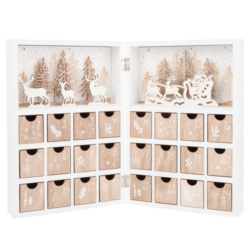 Calendrier De L Avent Livre Coloris Blanc Et Naturel Maisons Du Monde