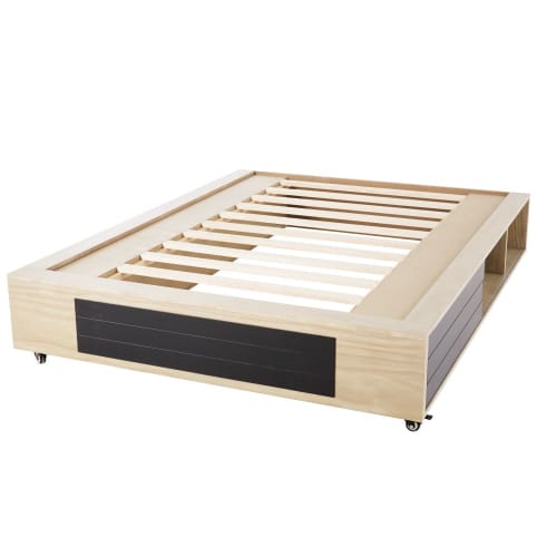 Cama 140x190 con ruedas y espacios de almacenaje Rebel | Maisons du Monde