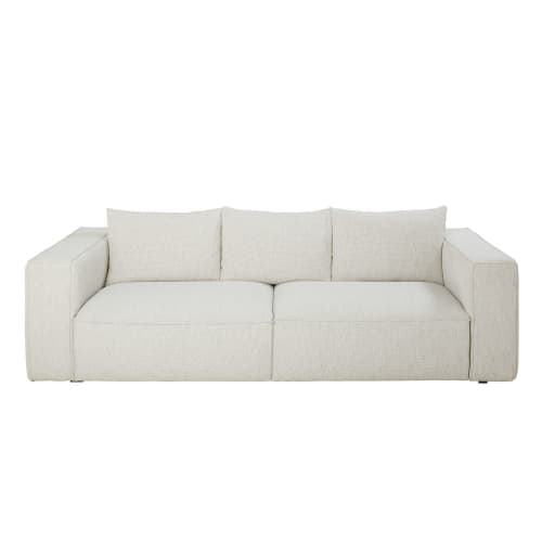 Canapé 3 places éco-conçu gris clair chiné