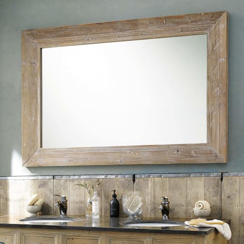 whitewashed wood mirror H 200cm Cancale | Maisons du Monde