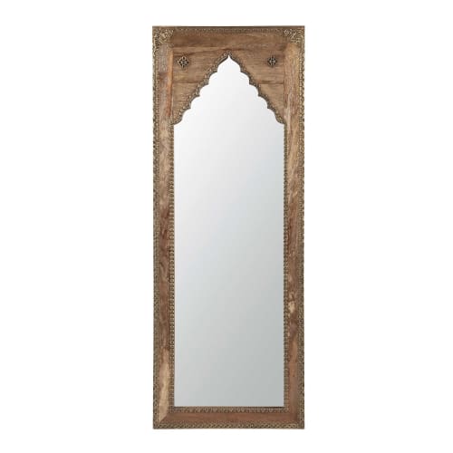 Business Mirrors | Carved Mango Wood Mirror and metal 45x122 - FE92003
