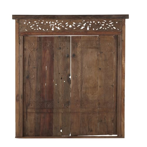 Carved Recycled Wood Headboard W160 Maisons Du Monde Carved Recycled Wood Headboard W160 Maisons Du Monde