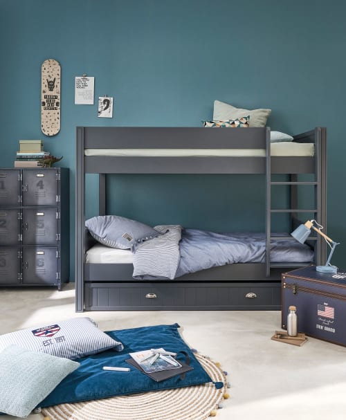 Cassettone da letto 90x180 cm grigio