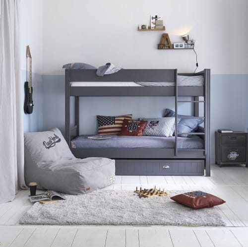 Cassettone da letto 90x180 cm grigio