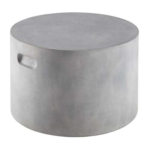 Cement finish outdoor side table H 35 cm