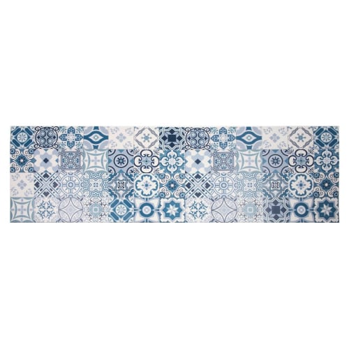 Cement Tile Motif Vinyl Rug 60 X 199