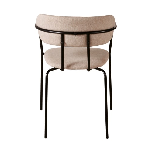 Chaise beige et métal noir mat | Maisons du Monde Chaise beige et métal noir mat | Maisons du Monde
