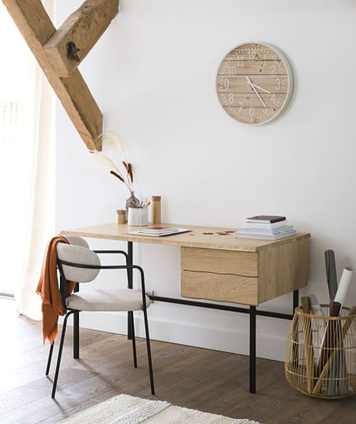 Chaise beige et métal noir mat | Maisons du Monde Chaise beige et métal noir mat | Maisons du Monde