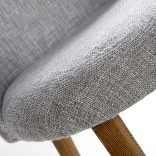 Chaise de bar vintage gris clair chiné et frêne | Maisons du Monde Chaise de bar vintage gris clair chiné et frêne | Maisons du Monde