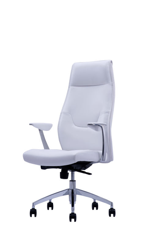 Chaise de bureau réglable à roulettes blanche Niero Chaise de bureau réglable à roulettes blanche Niero