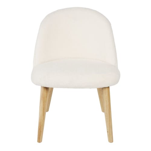 Chaise Enfant Vintage Blanche Et Bouleau Massif Mauricette Maisons Du Monde