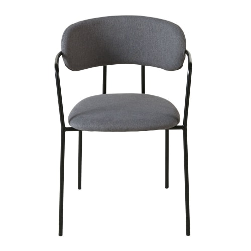 Chaise gris anthracite et métal noir mat | Maisons du Monde Chaise gris anthracite et métal noir mat | Maisons du Monde