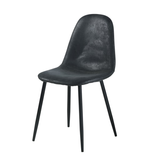Meubles Chaises | Chaise style scandinave en suédine grise - CG92302