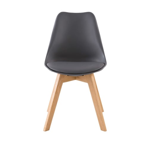Chaise style scandinave gris anthracite et chêne | Maisons du Monde Chaise style scandinave gris anthracite et chêne | Maisons du Monde