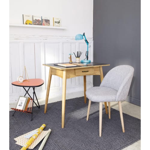 Chaise Vintage Gris Clair Chine Et Bouleau Mauricette Maisons Du Monde