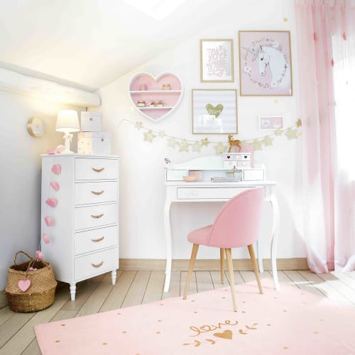 Chaise Vintage Rose Et Bouleau Massif Mauricette Maisons Du Monde