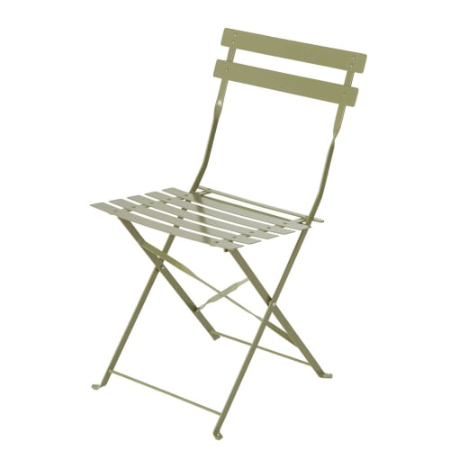 Chaises De Jardin En Metal Vert Tilleul X2 Guinguette Maisons Du Monde