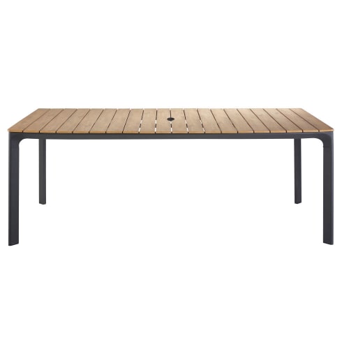 Business Garden | Charcoal Grey Aluminium 6-8 Seater Garden Table L200 - JV99190