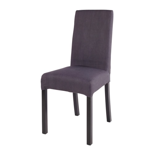Charcoal Grey Cotton Chair Cover 41x70