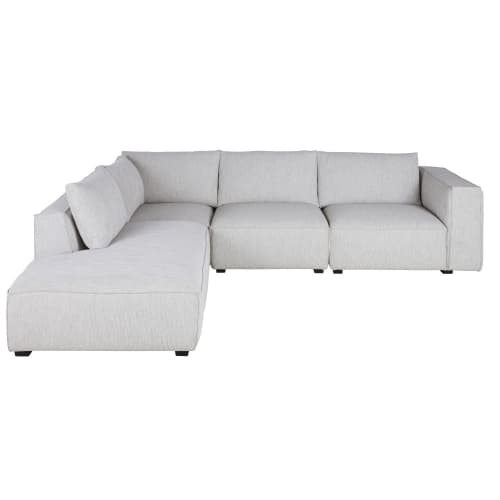 Canapés et fauteuils Canapés modulables | Chauffeuse pour canapé modulable gris clair chiné - WM29502