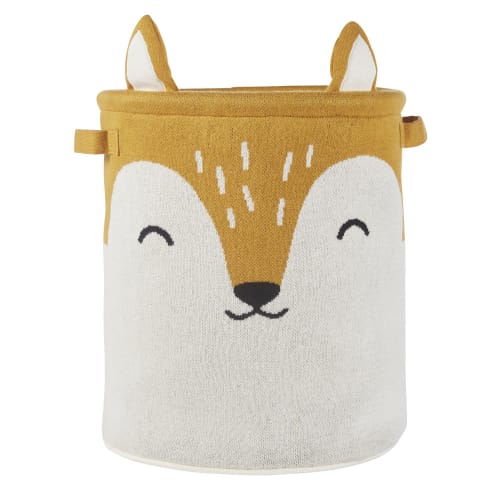 Kids Children's storage boxes and baskets | Children's fox laundry bag in orange, white and black - UD92463