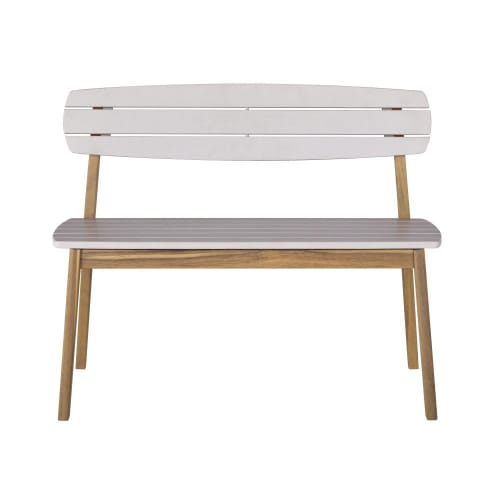 Children's garden bench in light grey solid acacia Mateo | Maisons du Monde