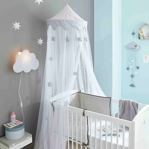 Children S White And Grey Bed Canopy Songe Maisons Du Monde