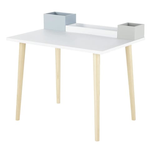 Children's White Desk with Storage Boxes Elliot Maisons du Monde