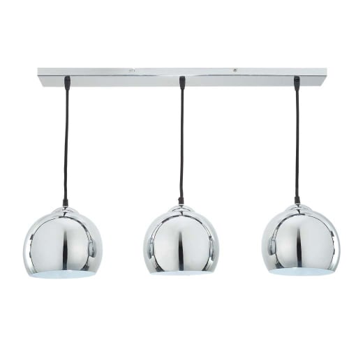 Business Lighting | Chrome-plated Aluminium Triple Pendant Lamp - LU00365