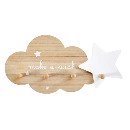 Cloud And Star 4 Hook Coat Rack Celeste Maisons Du Monde