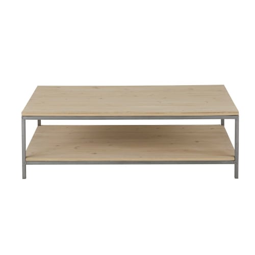 Furniture Coffee tables | Coffee table in grey and natural with 2 levels - BU70909
