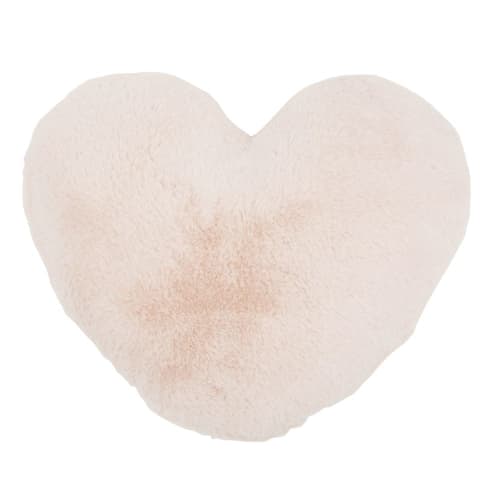 Cojín corazón rosa 40x40 OLIVIA | Maisons du Monde Coussin en cœur rose | Corazones rosados, Formas de corazón