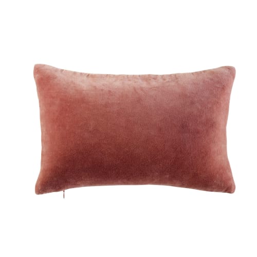 Cojines de inflexión con kederumrandung flor rosa plata de colores terciopelo rojo oscuro 30x50cm
