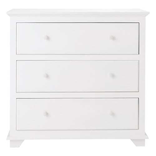 Commode 3 tiroirs blanche