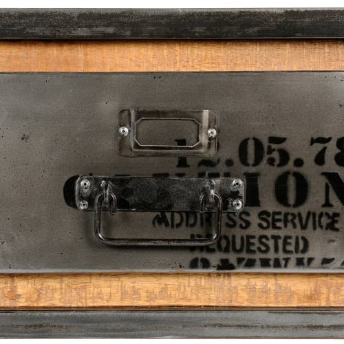 Consola industrial de metal negro y mango macizo Manufacture | Maisons