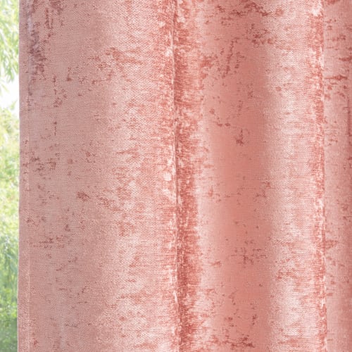Cortina con ojales de terciopelo de algodón rosa viejo por unidad 140 x 300