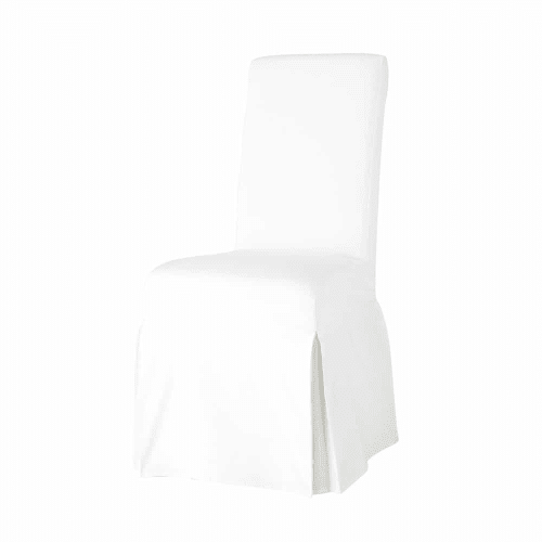 Cotton chair cover in ivory