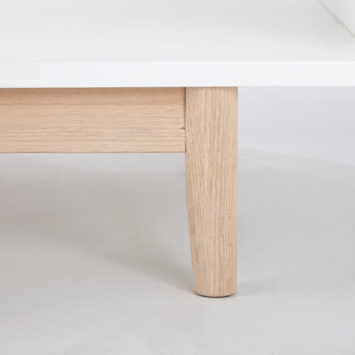 Möbel Couchtische | Couchtisch im skandinavischen Stil mit 2 Schubladen, weiß - FI38769