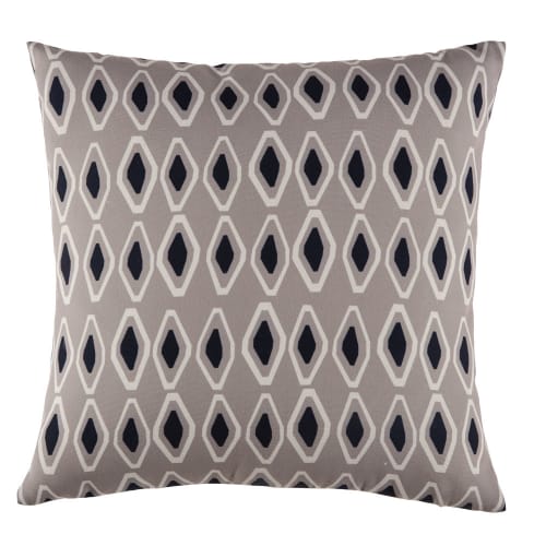 Coussin D Exterieur Taupe Motifs Graphiques Bicolores 45x45 Joha Maisons Du Monde