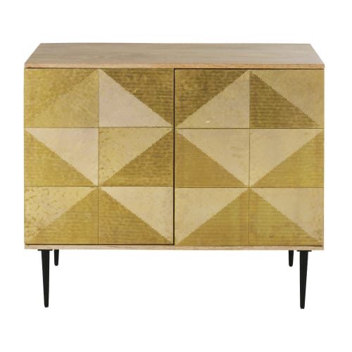 Credenza a 2 ante con motivi geometrici martellati Moscova