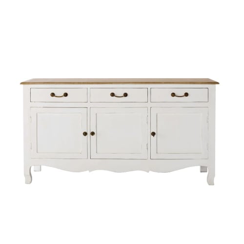 Credenza a 3 ante bianca in mango Versailles Maisons du Monde