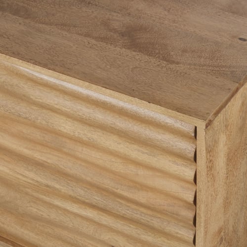 Credenza bassa a 3 ante in legno massello di mango marrone